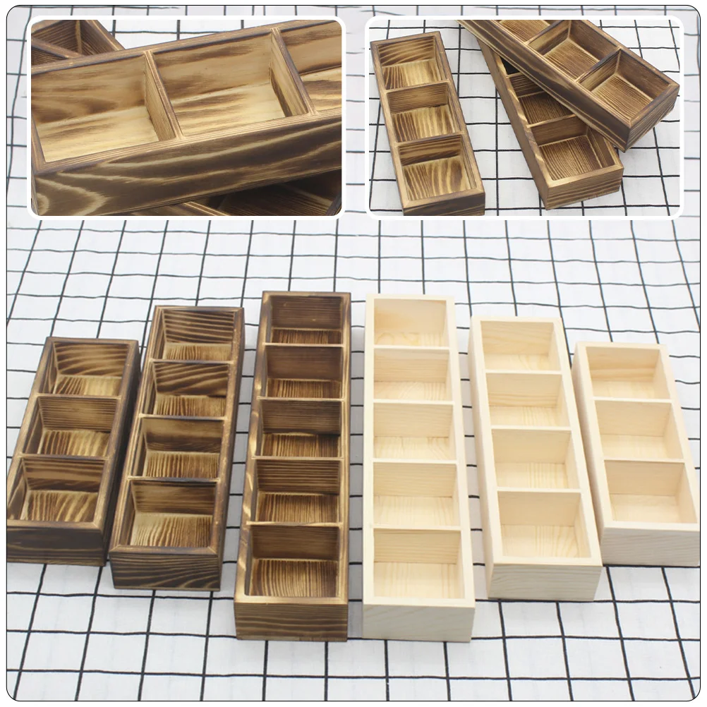 Storage Wooden Box Teabags Organizer Sugar Packet for Boxes Cabinet Kitchen Countertop Bins