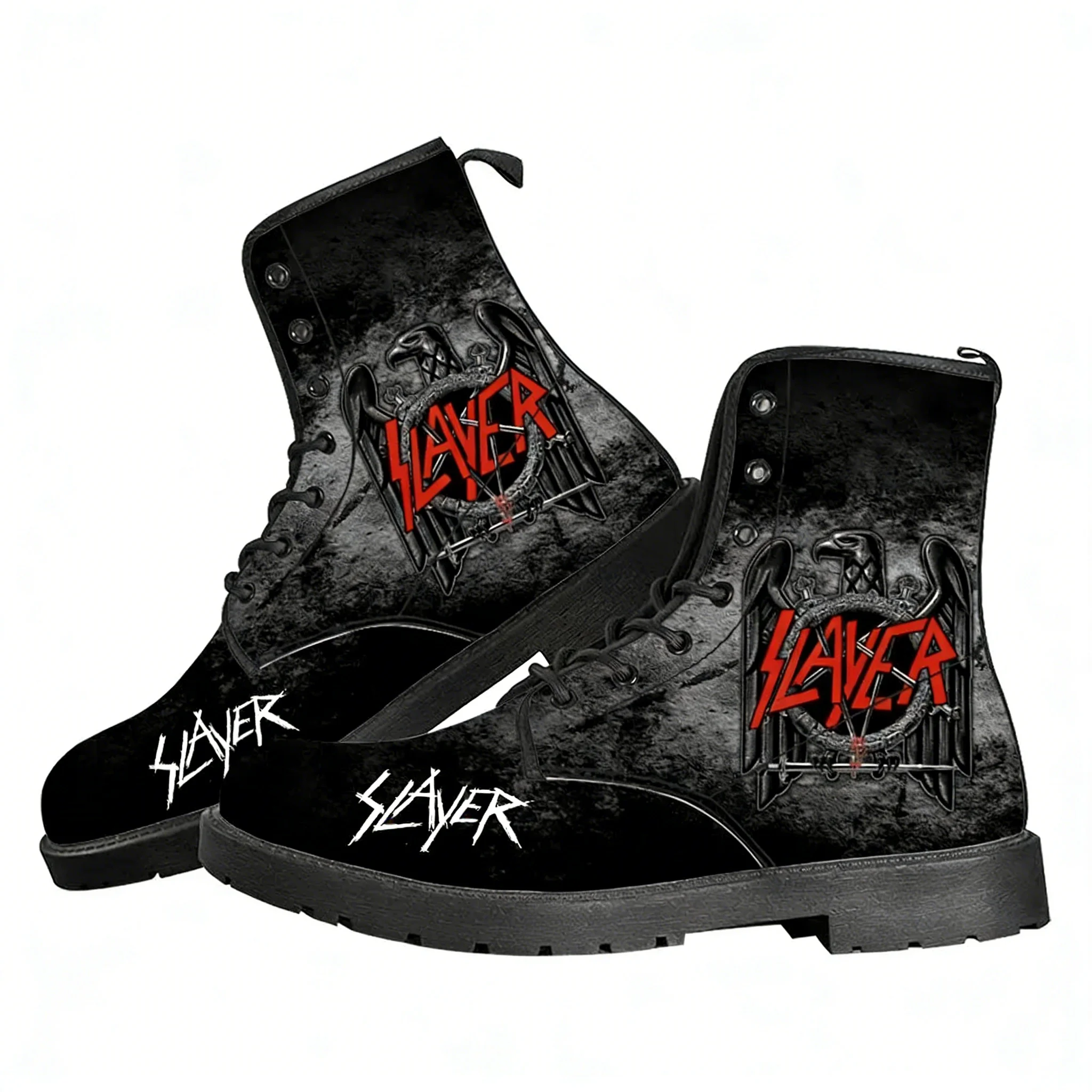 

Slayer Heavy Metal Rock Band Mens Womens Teenager Shoe Fashion Outdoor Water proof 3D Boots High Quality Customize Made Shoe