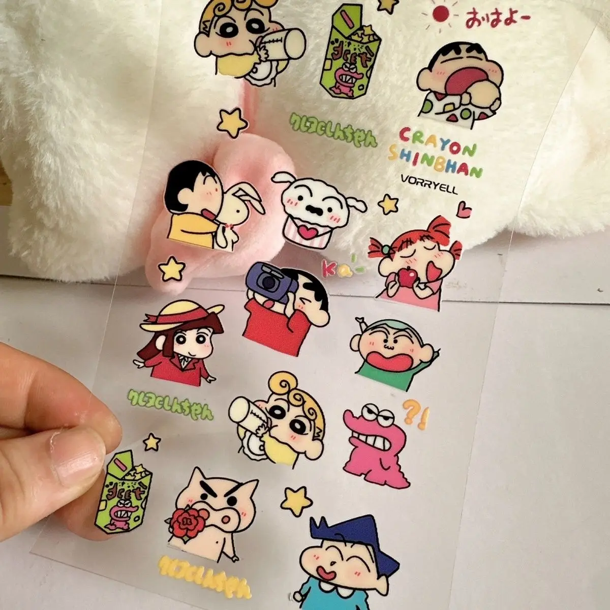 Autocollants DIY transparents de haute qualité Crayon Shin-chan pour décoration de bouteille d'eau, imperméables