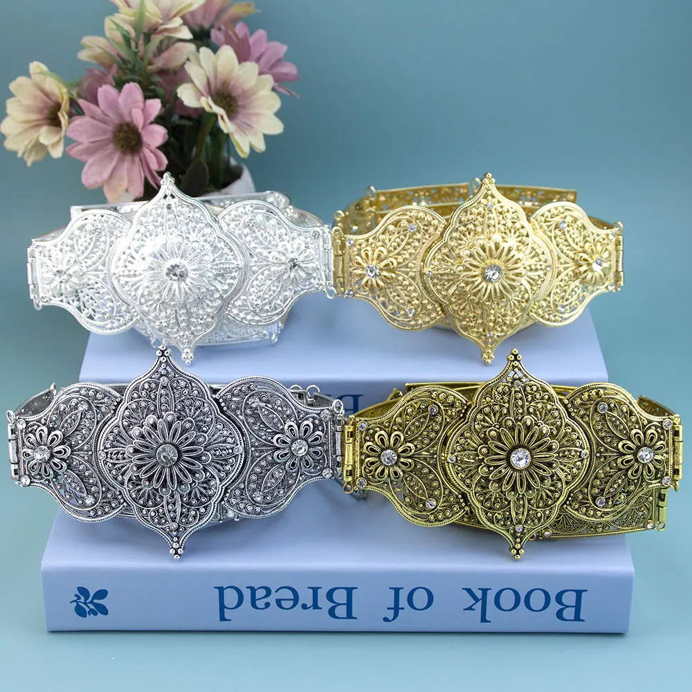 حزام Poyasa Elegent القوقاز للنساء مجوهرات الزفاف فستان الخصر سلسلة مجوفة نمط قوقازي طول قابل للتعديل #2