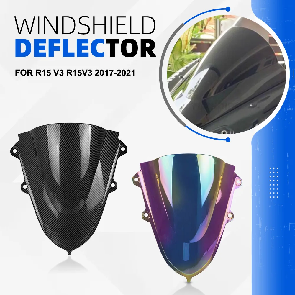 

R15V3 Windscreen FOR YAMAHA R15 V3 R15V3 2017 2018 2019 2020 2021 Motorcycle Accessories Windshield Wind screen Deflector
