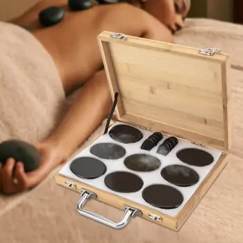 16件組便攜式熱石火山石套裝,帶數位控制器加熱盒,恆溫SPA/身體放鬆緩解疼痛 8 最佳銷售 熱石 - №2