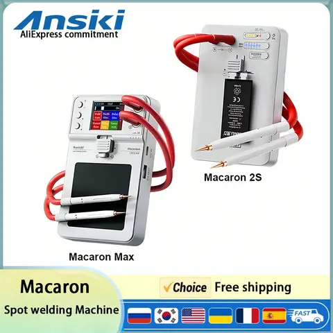 마카롱 스폿 용접기, 휴대용 더블 펄스 스폿 용접, 통합 휴대폰 배터리 스폿 용접 도구