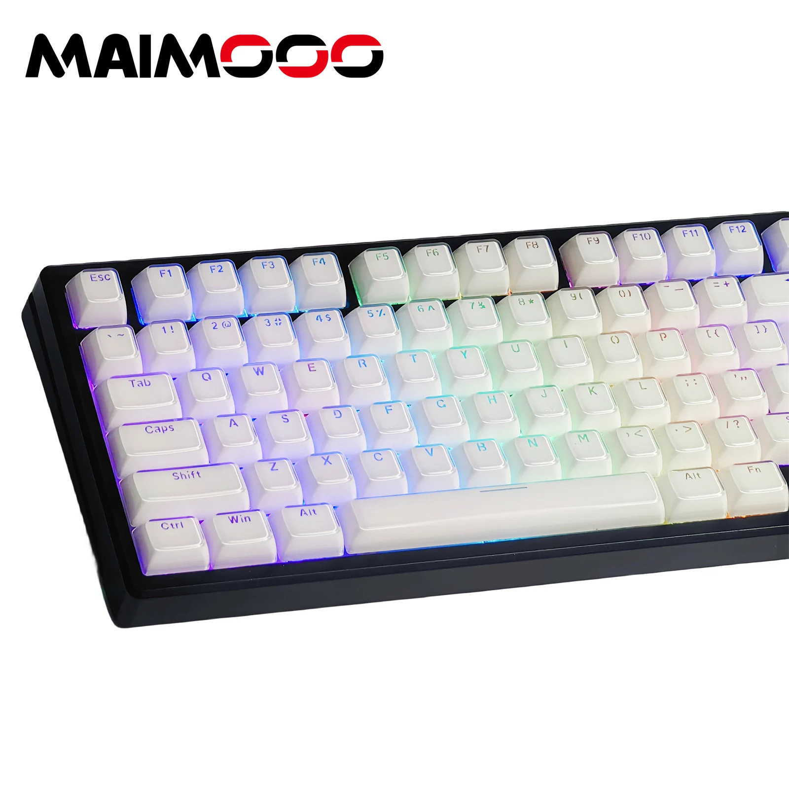 MAIMOOO 132-Tasten Kristall-Transluzente Tastenkappen Koreanisch Russisch Spanisch PC OEM Jelly Pudding Für /75/87/108 Mechanische Tastatur Tastenkappen – Detail 10