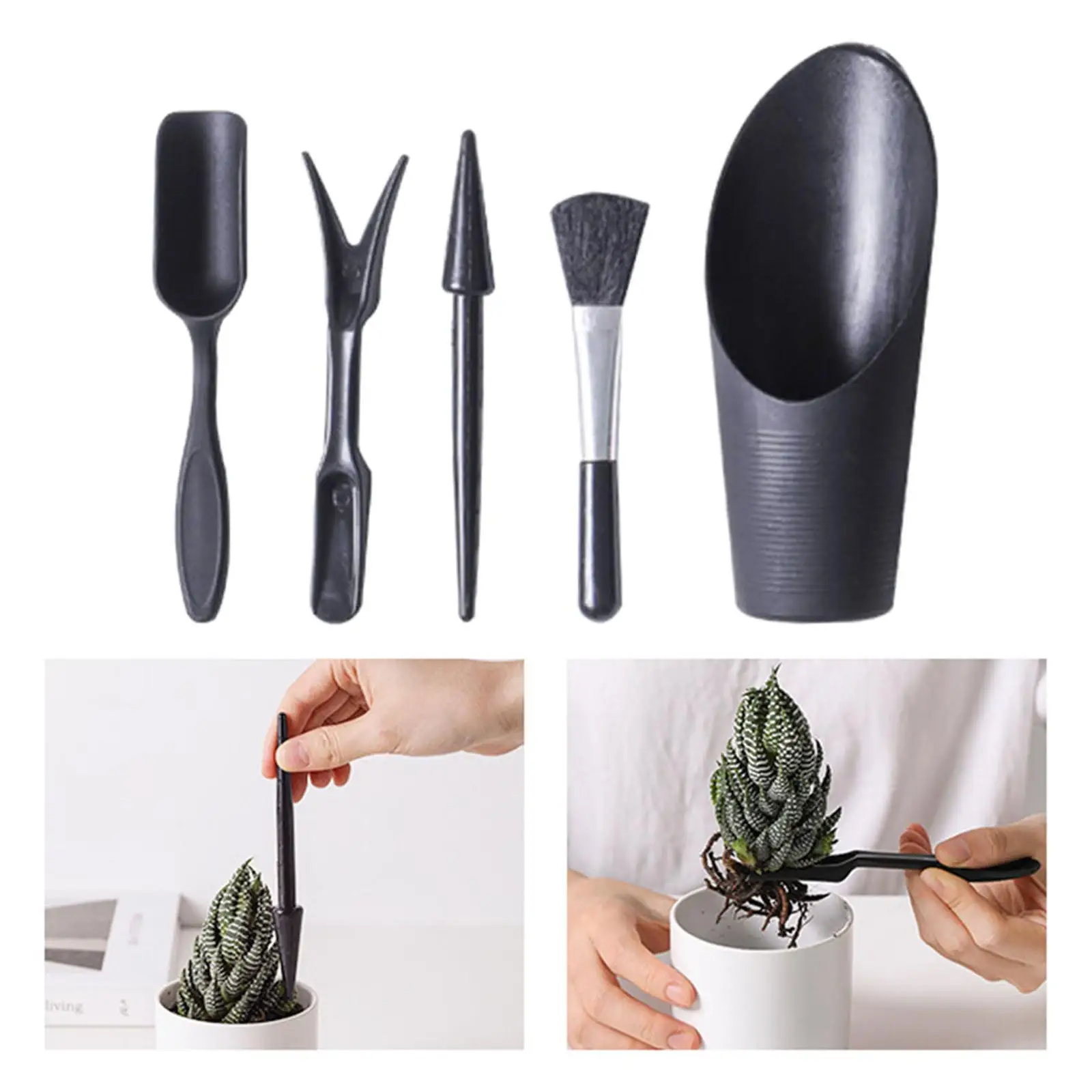 Succulent Hand Transplanting Tools Kit, 5 Pieces Easy to Wash Simple to Use