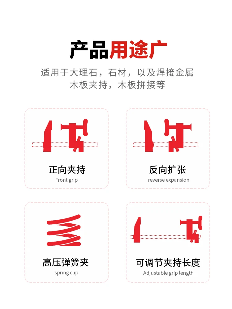 NOVO! Braçadeira de tubo de 3/4 polegadas para carpintaria com almofadas protetoras