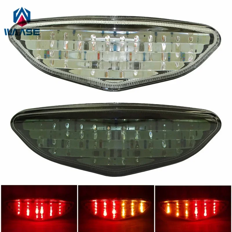 waase For Suzuki V-Strom 650 DL650 2004 2005 2006 2007 2008 2009-2011 Rear Tail Light Brake Turn Signals Integrated LED Light