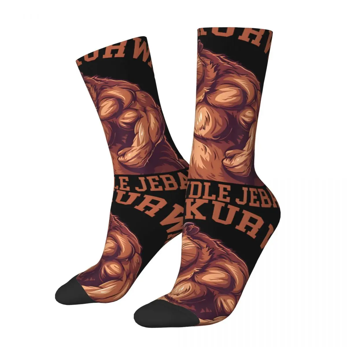 Crazy compression Bober Beaver Sock for Men Vintage Bobr Kurwa Seamless Pattern Crew Sock Novelty