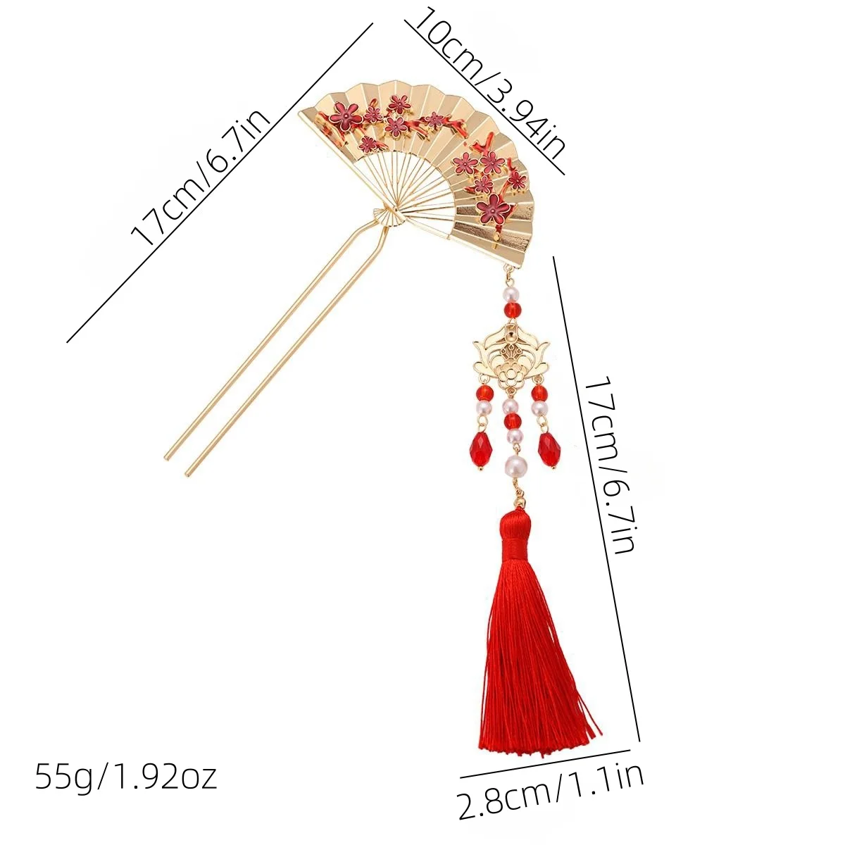 Chinese Xiuhe Wedding hair accessories Mini metal fan hairpin antique cheongsam accessories bride wedding