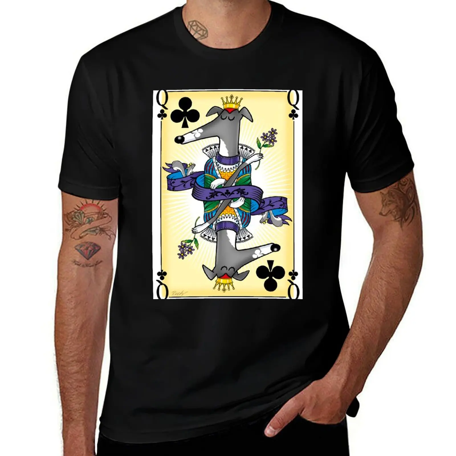 Pack of Hounds: Queen of Clubs T-Shirt Breathable Travel T-Shirt