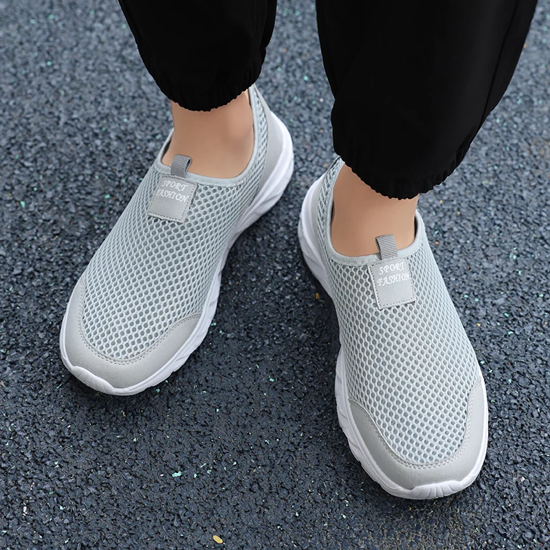 YRZL Herren-Sneaker, leicht, atmungsaktiv, Air-Mesh, lässige Laufschuhe, rutschfest, bequem, Slip-on-Sneaker für Herren – Detail 21