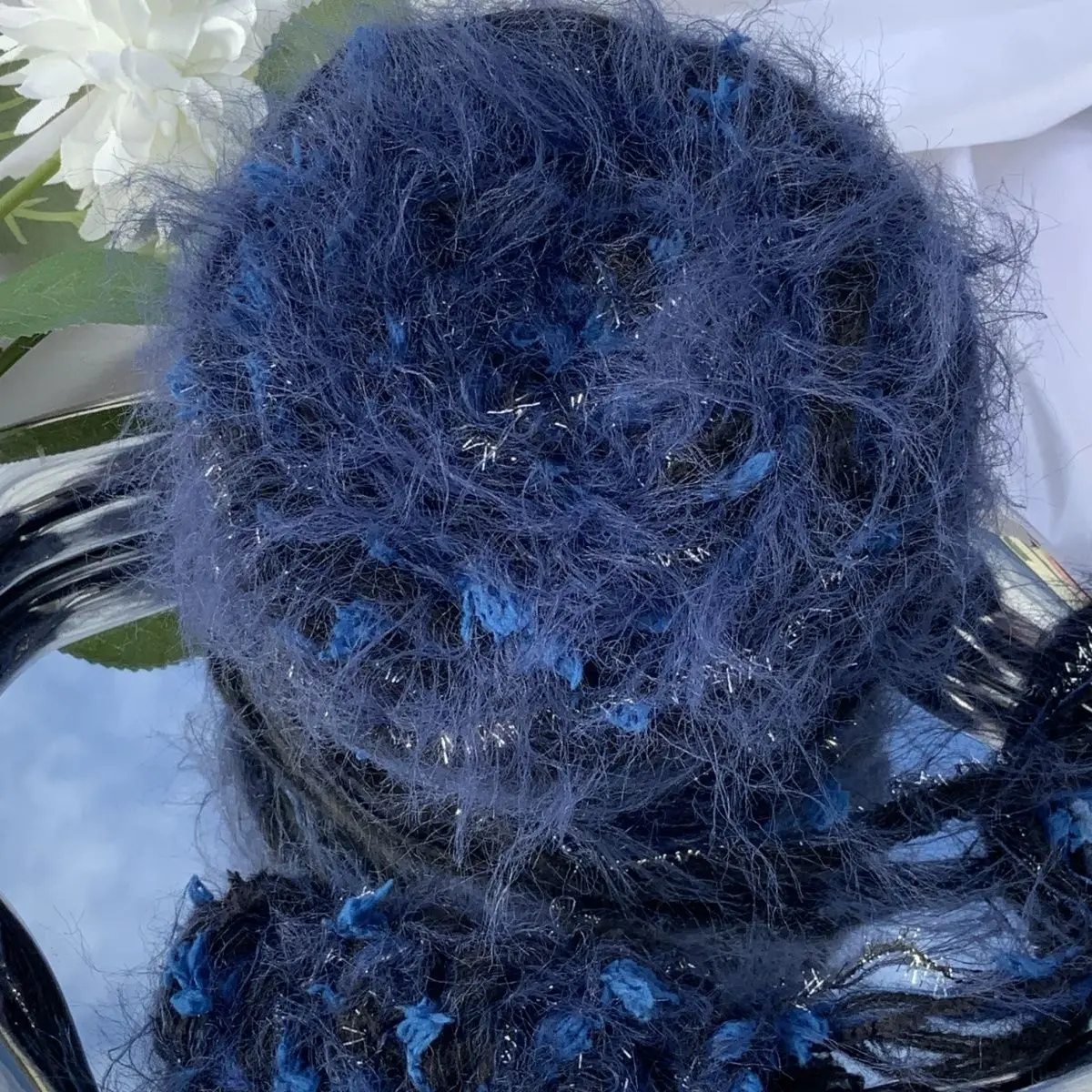 

100g New Featured Hand Mixed Yarn, DIY Woven Mohair Yarn, Long Hair Knitted Yarn, Scarves,Fashionable Clothes,Hat Crochet Thread