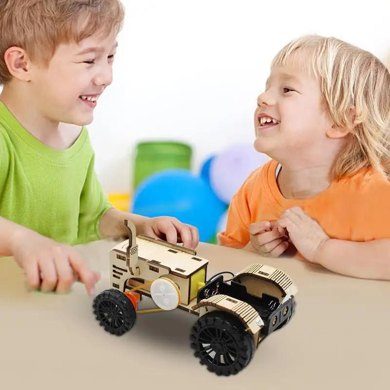 Kids Tractor Puzzle 3D Engineering Tractor Models Construction Toy Project Model Tractor Kit 3D Model Kit Science Educational To