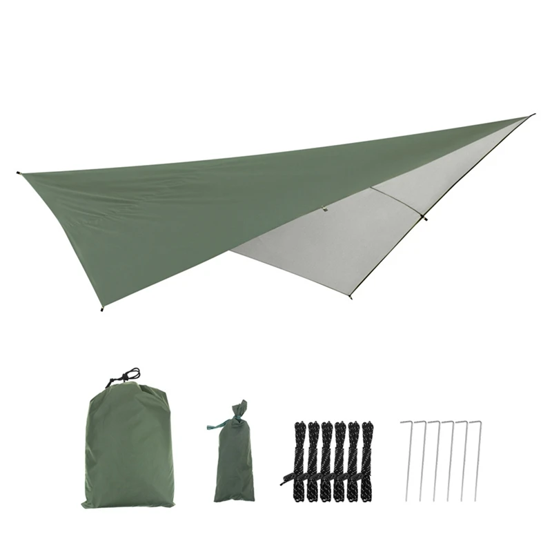 

Waterproof Camping Tarp Hammock Rain Fly Tent Shelter Essential Survival Gear Sunshade Hiking Backpacking