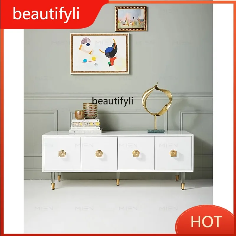 

A85 Nordic Light Luxury Living Room Transparent High-Leg TV Cabinet Bedroom Rectangular Storage Acrylic
