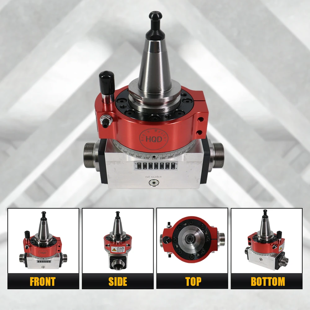 New Angle Head for ISO30 HSK63F ER25 For ATC Spindle Motor For Saw Blades End Mill Cutters Speeds 6000-12000rpm