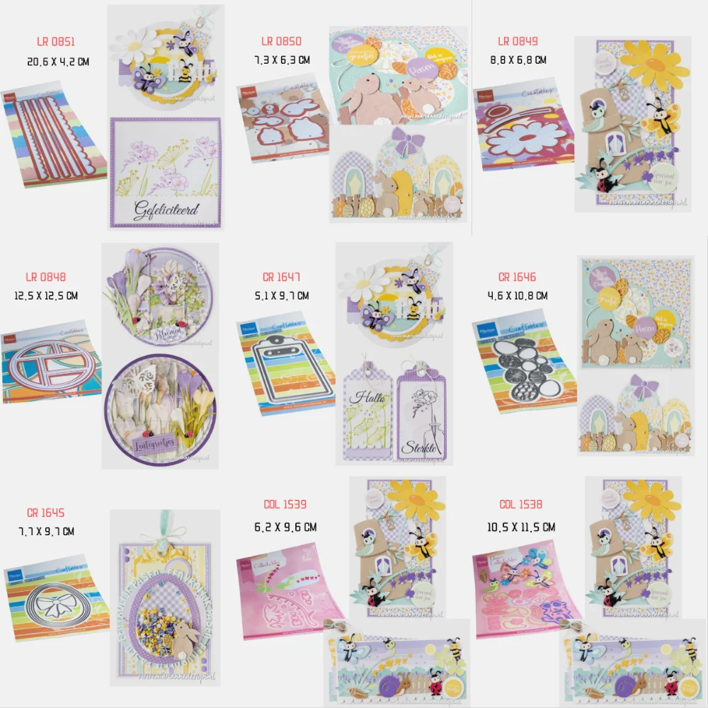 New January-April 2024 Spring Easter Metal Cutting Dies DIY Scrapbooking Photo Album Decorative Embossing PaperCard Crafts Die