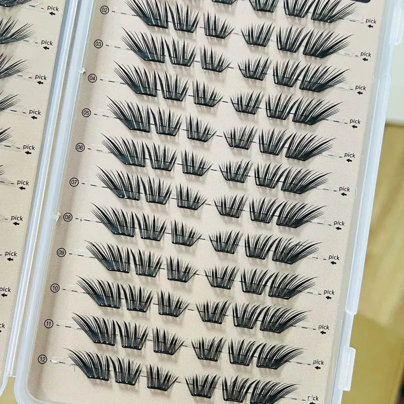 Kleberfreie falsche Wimpern mit großer Kapazität, natürlich aussehende Manga-Füchse-Stil, gefälschte Wimpernverlängerungen für den täglichen Gebrauch, perfektes Augen-Make-up