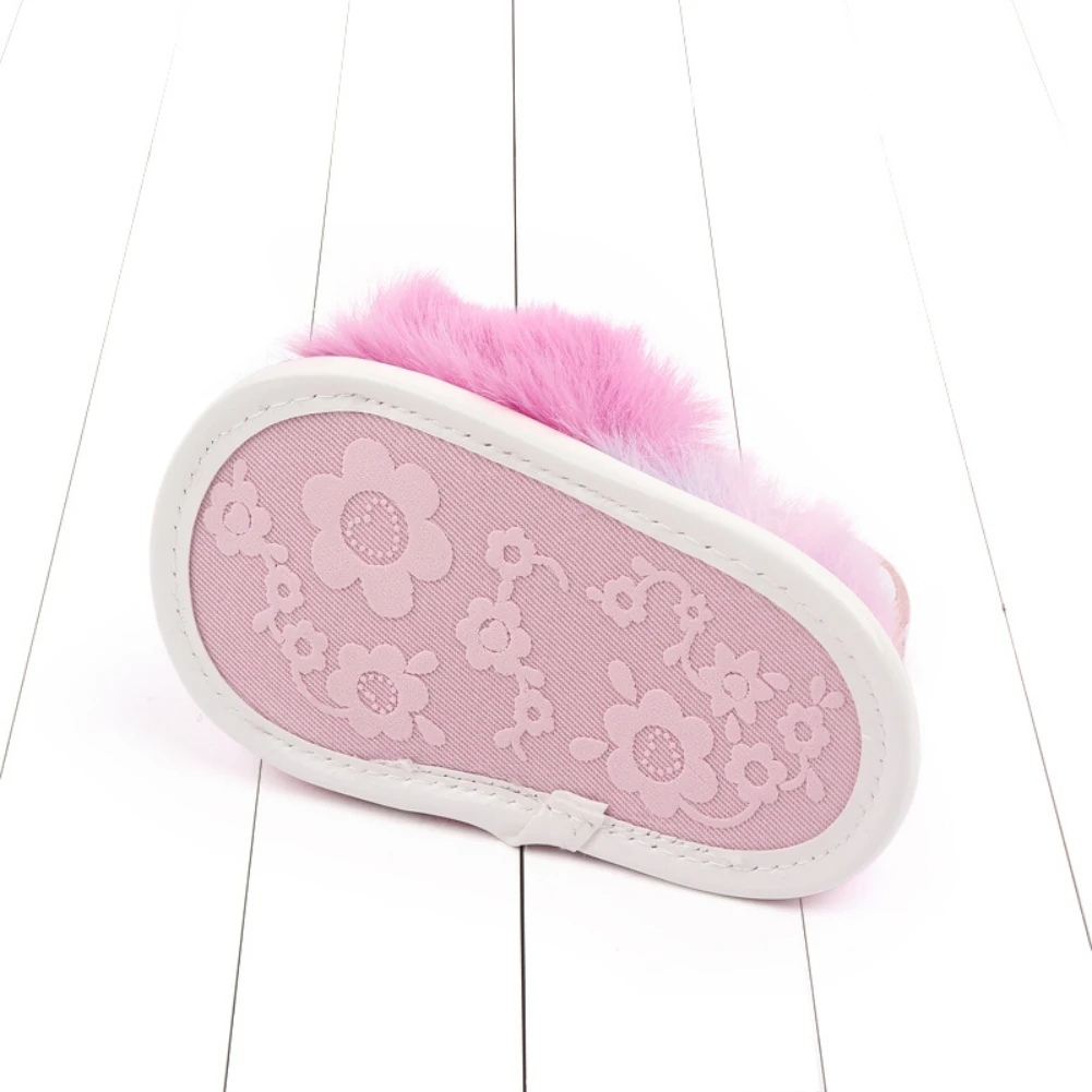 Тапочки детские плюшевые, Нескользящие, домашняя обувь для начинающих ходить мальчиков и девочек