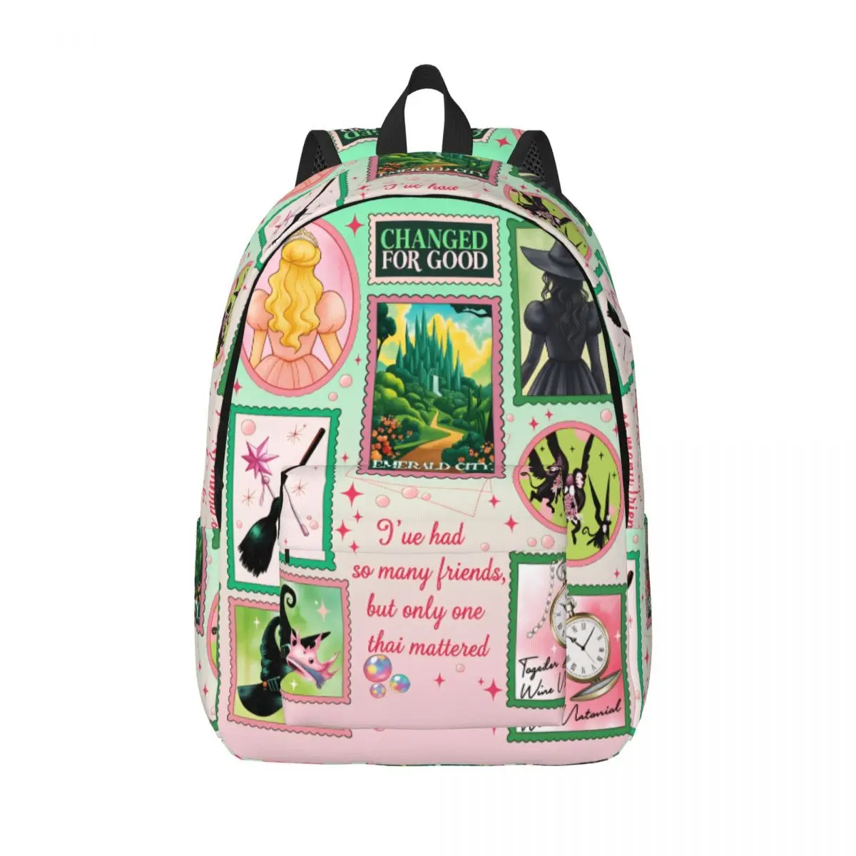 Wicked For Good Backpack for Kindergarten Primary School Student Witch Wizard Fantasy Bookbag Boy Girl Kids Canvas Daypack
