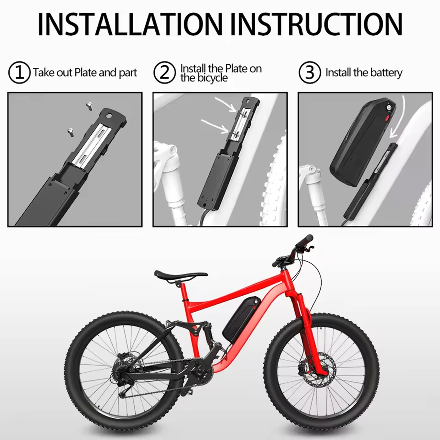 Hailong 48v 36 52v 60 72v 30 45ah Ebike Akku 20ah 25 35ah 40ah 50AH 60Ah batería de litio Bafang Motor 750W 1000W 2000w batería view 6