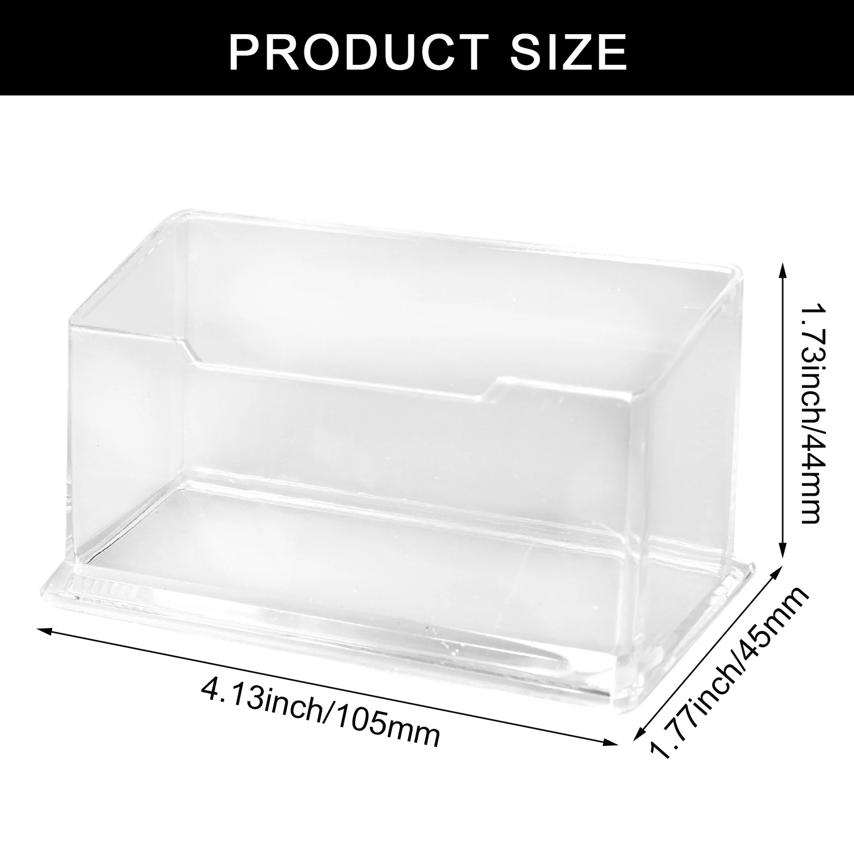 Y03A New Clear Desktop Business Card Holder Display Stand Acrylic Plastic Desk Shelf