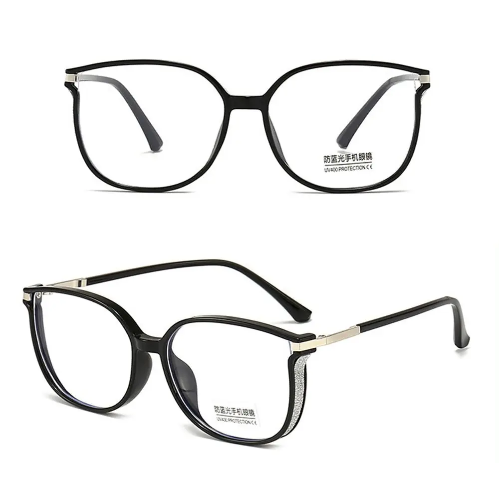 Blue Ray Blocking Anti-Blue Light Reading Glasses Ultralight Eye Protection Square Eyeglasses Shining Rhinestones TR90