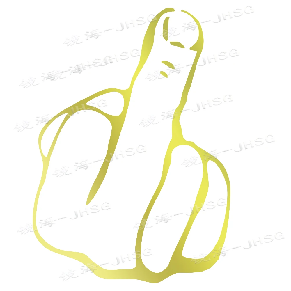 개인화 된 중간 손가락 만화 비닐 자동차 스타일링 자동차 스티커 블랙/화이트