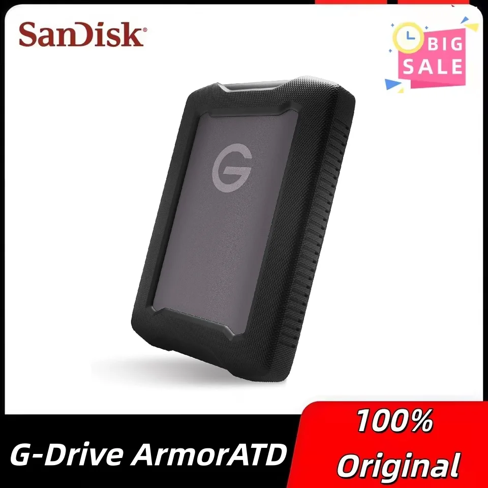 

SanDisk G-Drive ArmorATD 1TB 2TB 4TB 5TB Portable External Hard Drive HDD Professional USB-C USB 3.2 HDD
