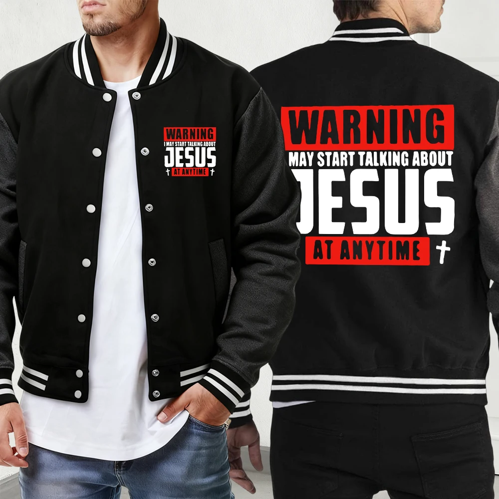 

Usa And Flag Prints Men'S Button Autumn Jackets High Street Loose Baseball Uniform Sport Pocket Veste Vintage Casual Menswear