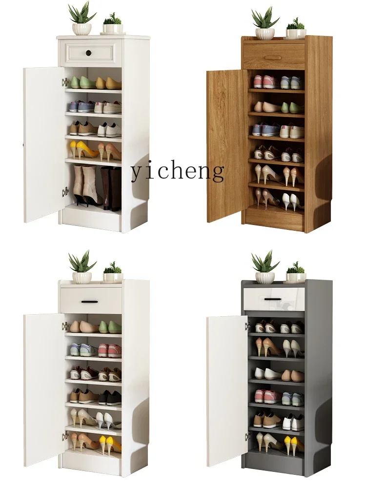 Xl Shoe Cabinet Home Door outside Modern High Vertical Narrow Aisle Home Shoe Cabinet