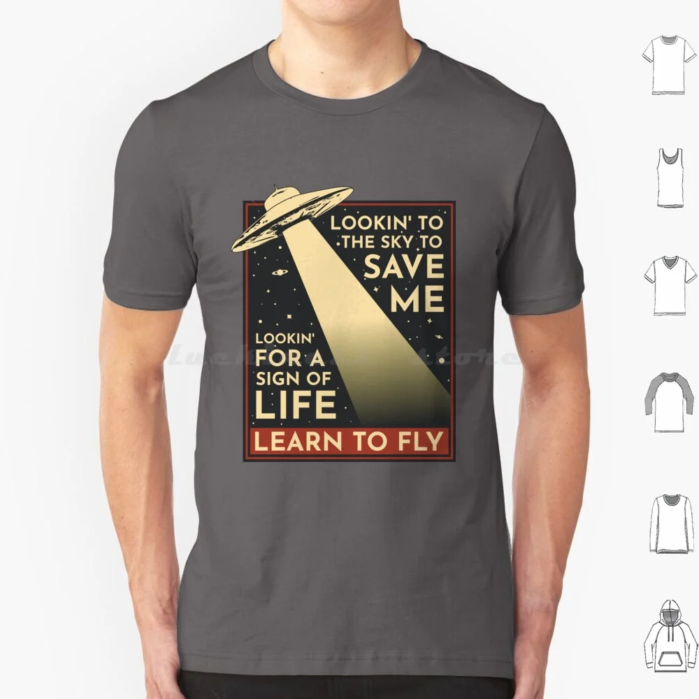 T-shirt Learn To Fly en coton 6xl, Cool Tee Learn To Fly Taylor Hawkins Taylor Forever Foo Fighter Dave Grohl Song Good Song Space