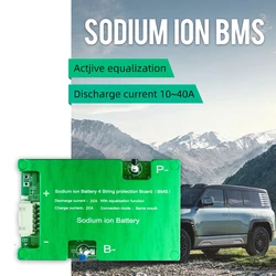 New Sodium-ion Smart BMS 4S 8S 12S 16S 10A 20A 30A 35A 40A For DIY 18650 26700 BMS System 12V 24V 36V 48V E-bike Balance Na+