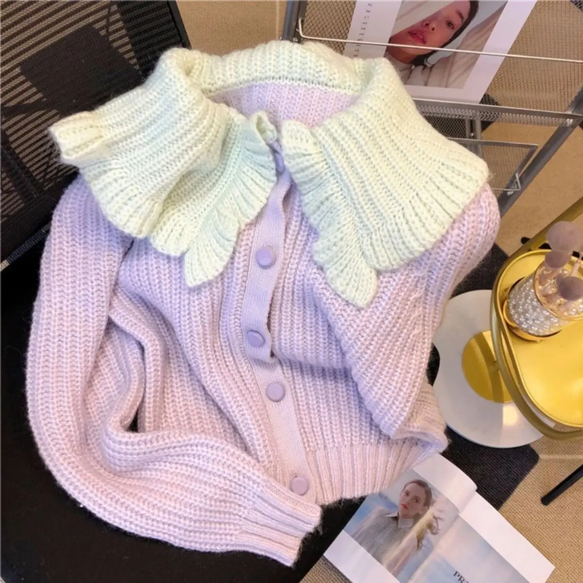 

Girls' Sweater 2026 Knitted Cardigan Spring and Autumn New Style Korean Edition Little Girls' Coat Children's Top Long Sleeve