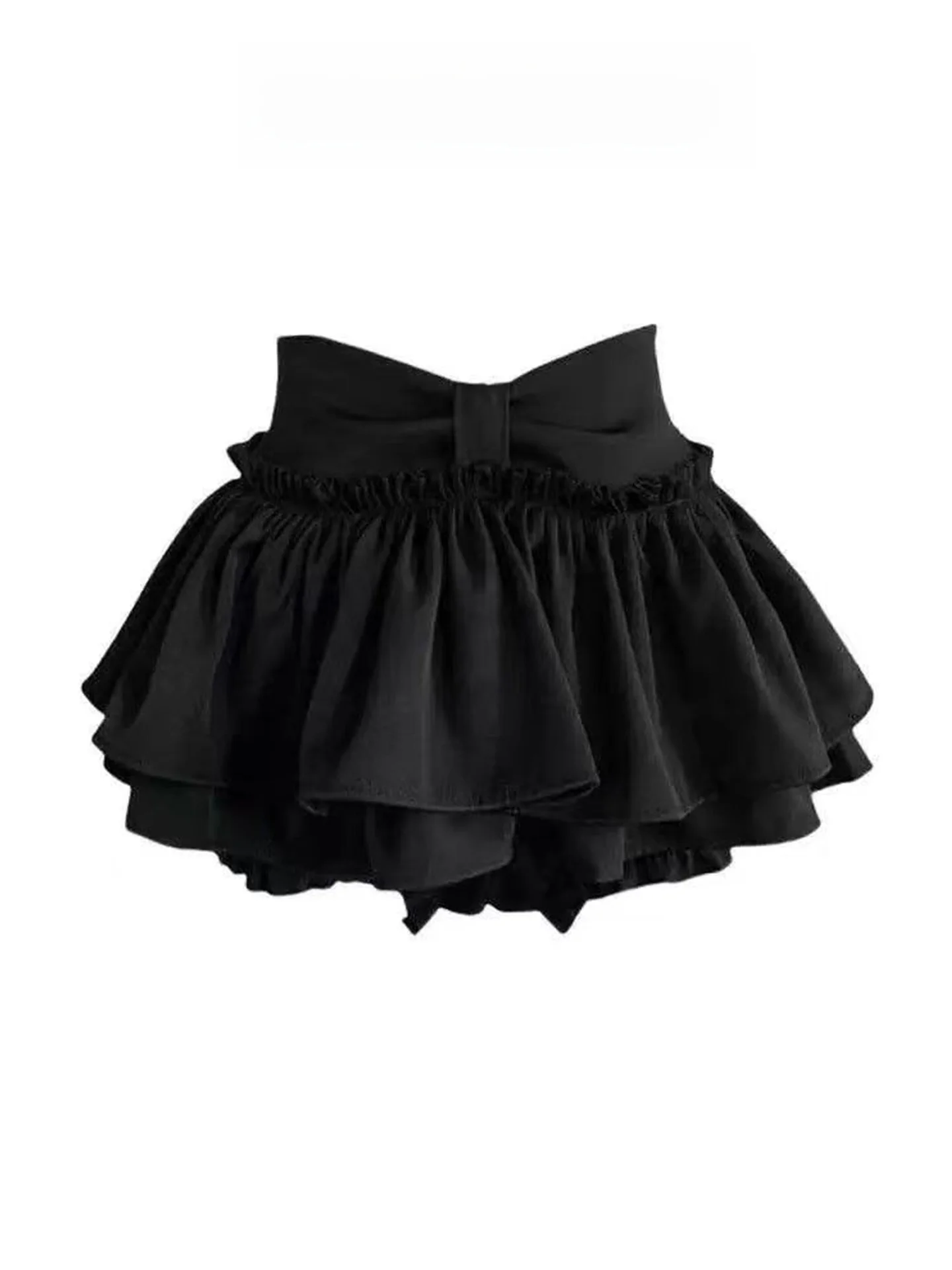 กระโปรงบัลเล่ต์สีแดงพองๆ สำหรับผู้หญิง ฤดูใบไม้ร่วง ใหม่ สไตล์หวานซ่อนเปรี้ยว ดีไซน์เรียบหรู กระโปรงทรงเค้ก ทรงเอไลน์ กระโปรงสั้น