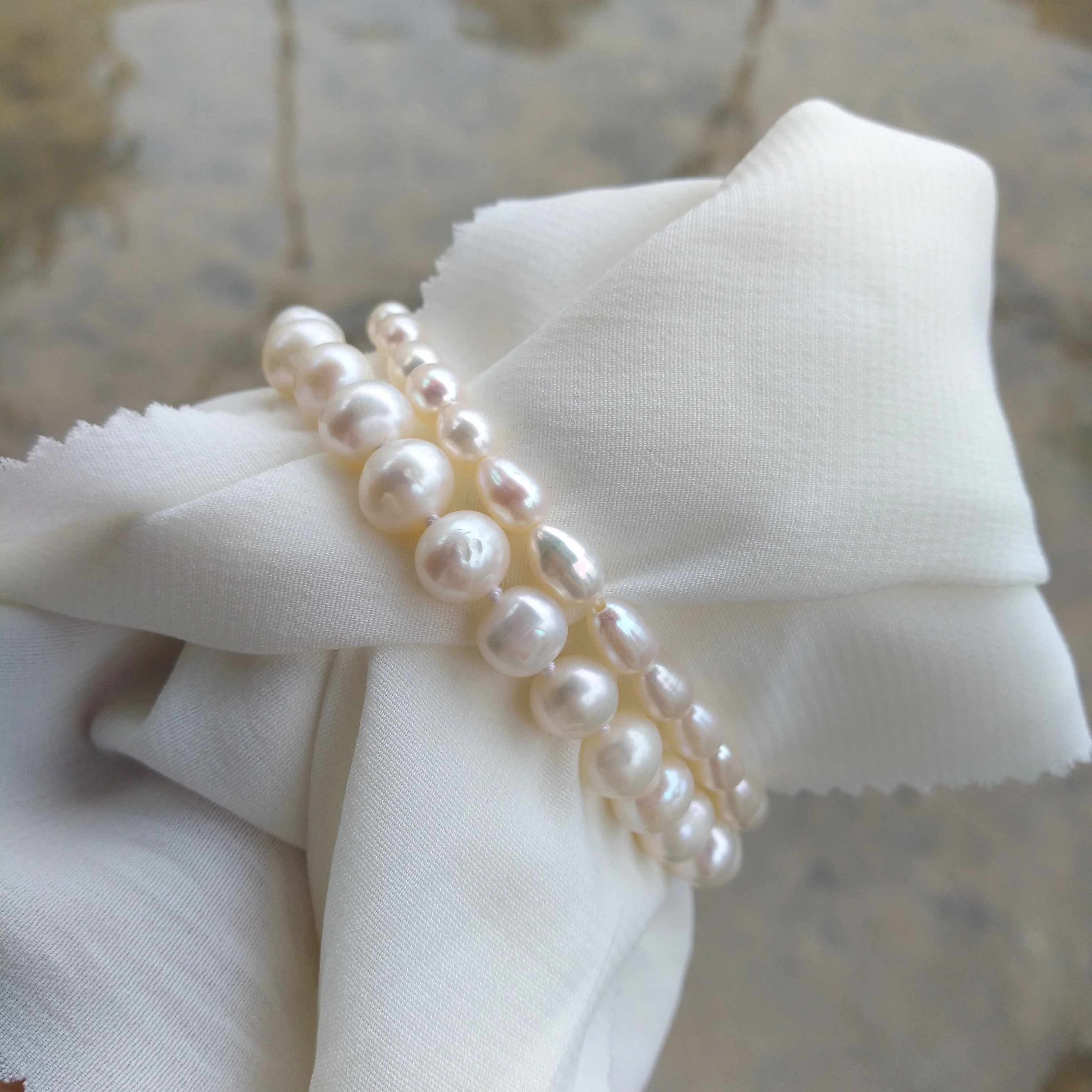 Classic DOUBLE STRANDS Natural AAA+ AKOYA White Real Pearl Bracelet 17CM Apply Any Occasion