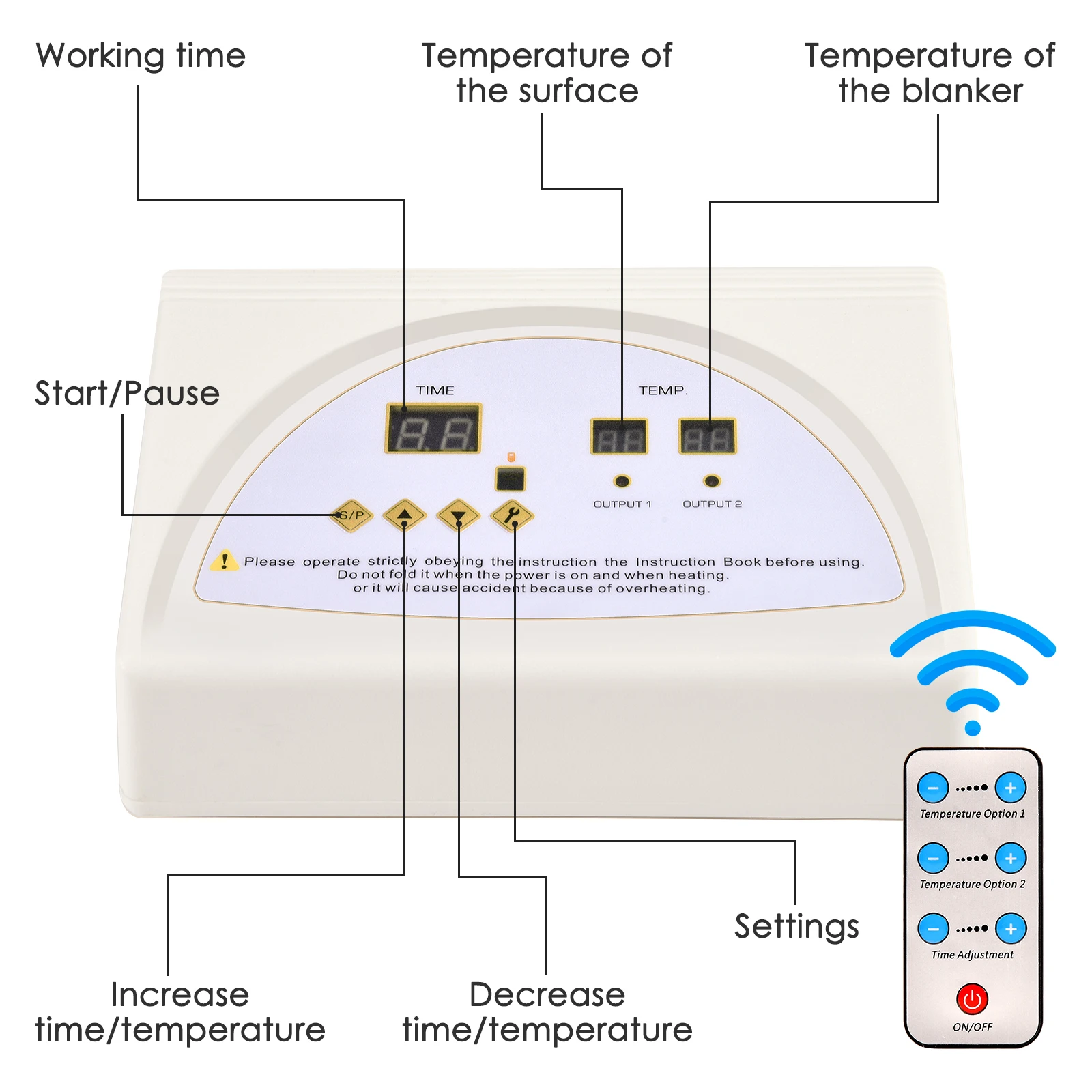 Imagem -06 - Cobertor de Sauna de Aquecimento para Emagrecimento Corporal Cobertor de Perda de Peso Digital Profissional para Mulheres Zona 2