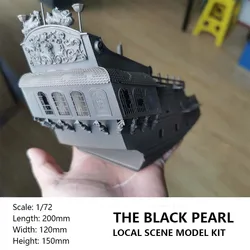 1/72 Black Pearl Shipwreck Scene Model Kit Ship Model Toy Fish Tank Landscape Decoration Model ABS Material