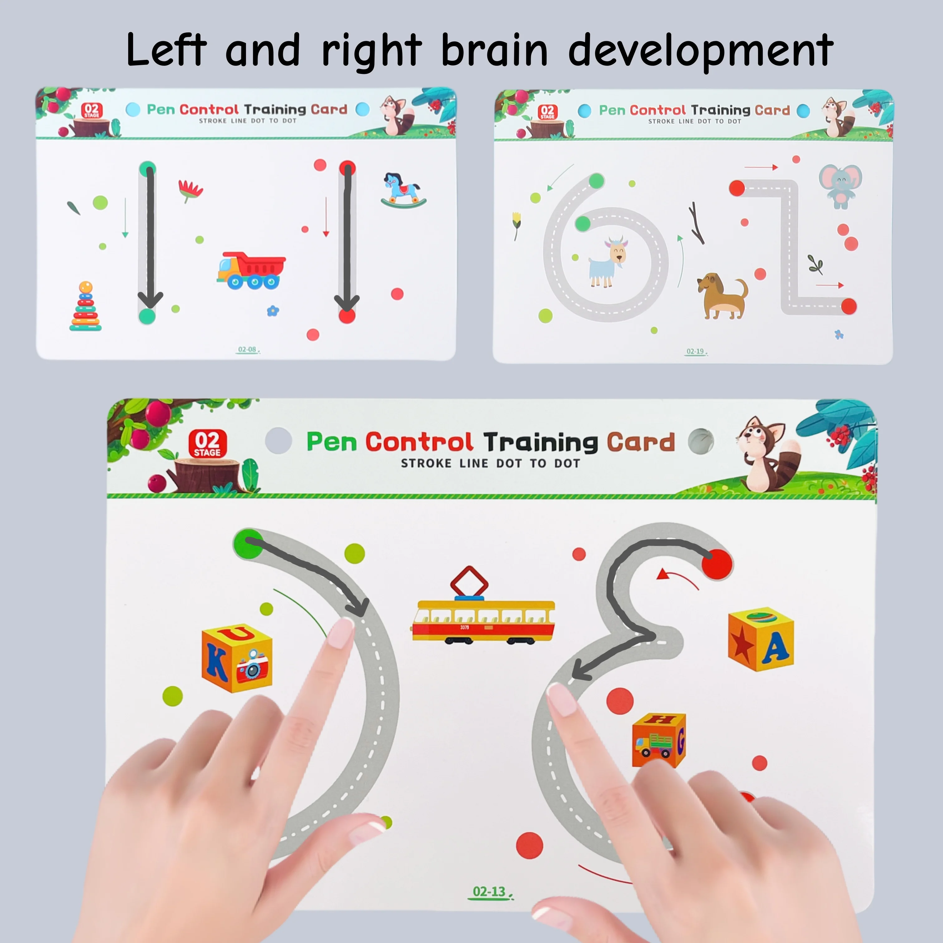28 Pages of Creative Left and Right Brain Development Toys, Reusable Kidsren's Magic Tracing Book, Bilateral Coordination Exercises, Kidsren's Scientific Writing Enlightenment Description Book, English Alphanumeric Visual Tracking Graffiti Painting Introductory Exercise Book, Toy Suitable for Boys and Girls over 3 Years Old