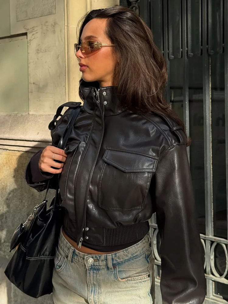 

HH женские модные пальто с длинными рукавами, однотонные высокие воротники с карманами, украшения на молнии, женские осенние уличные куртки в стилеweer