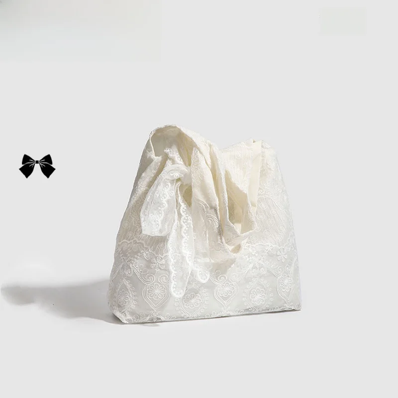 

Zar Fendan Korean Sle Lace Patchwork Single oulder Bag Sweet Sle Tote Bag Youth Casual Handbag Canvas Pure Color