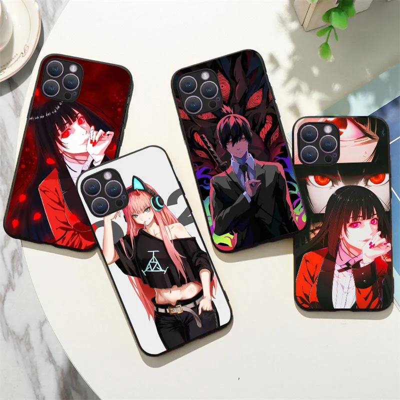 KT-8 Chainsaw man Silicone Case For iPhone X XS 7 8 11 12 14 Mini Pro Max Plus image 3