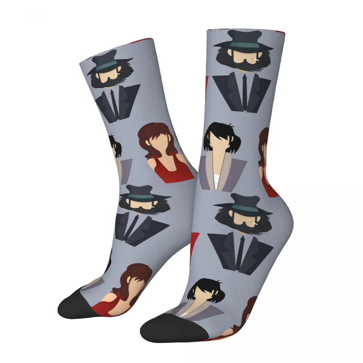 Hip Hop Retro Essential People Crazy Men's Compression Socks Unisex Lupin the Third Plot Action Crime Japan Harajuku Crew Sock