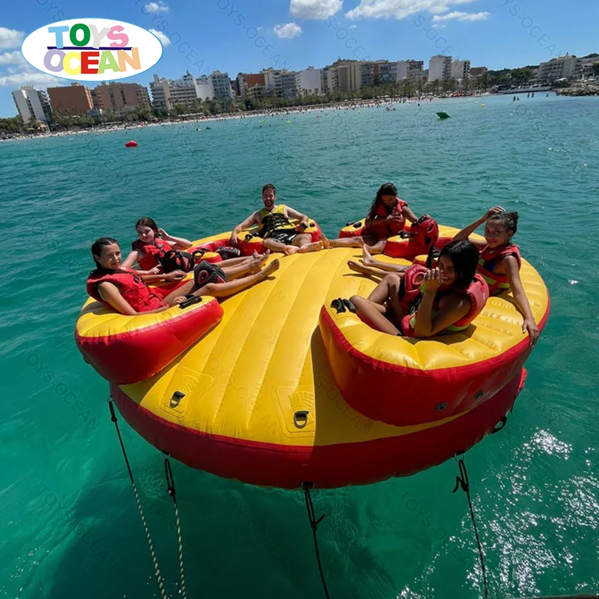 Water Towing Inflatable Lounge Boat Customized Commercial Water Sports