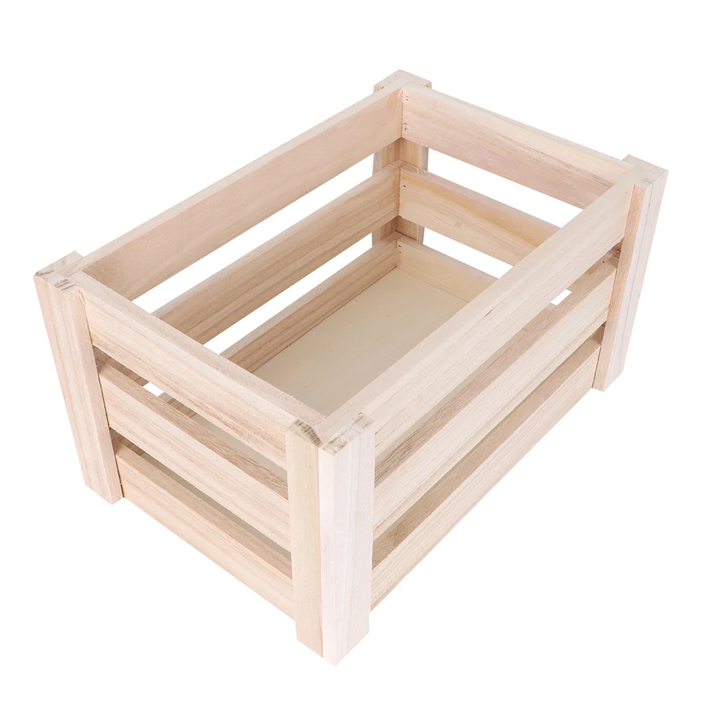 

Wooden Storage Box Material Desktop ganizer Hollow Design Multifunction Container Home Office Use Storage Solution