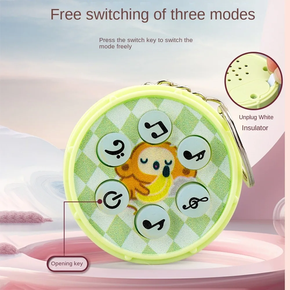 تضيء الإلكترونية طبل تململ لعبة المفاتيح يده لعبة آلة على ظهره ملحق لعبة المفاتيح حقيبة ظهر الطالب قلادة