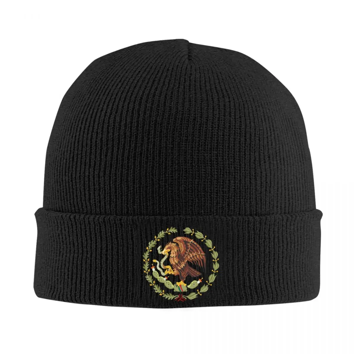 

Coat Of Arms Of Mexico Knitted Bonnet Caps Fashion Keep Warm Hats