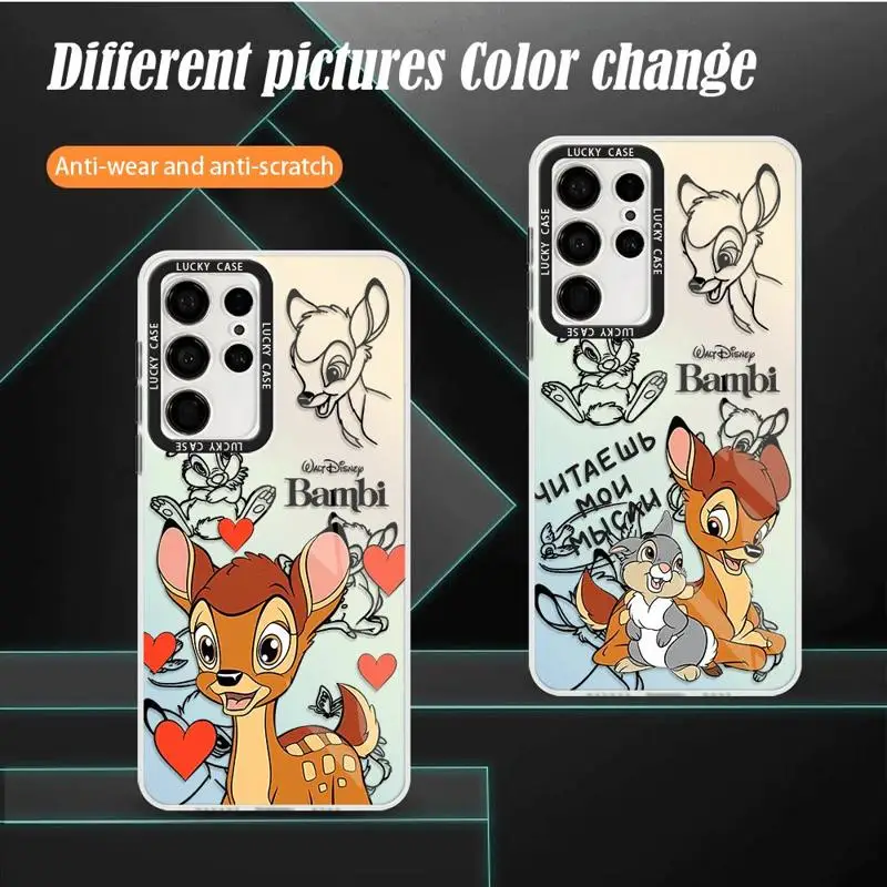 Disney Bambi Deer Phone Case for Samsung S24 Plus S23 FE S23 S21 S20 FE S22 Ultra S23 S24 Ultra Silicone Soft Cover