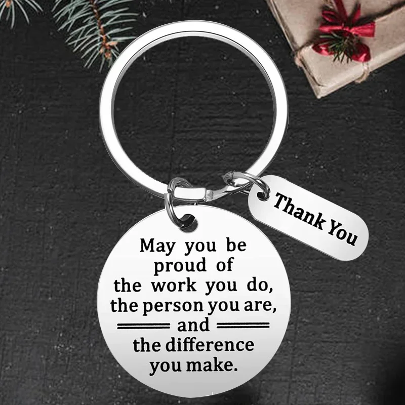 New Coworker Leaving Gifts Keychain Colleague Retirement Key chain Keyring Holder Thank You Gifts May You be Proud of the Work