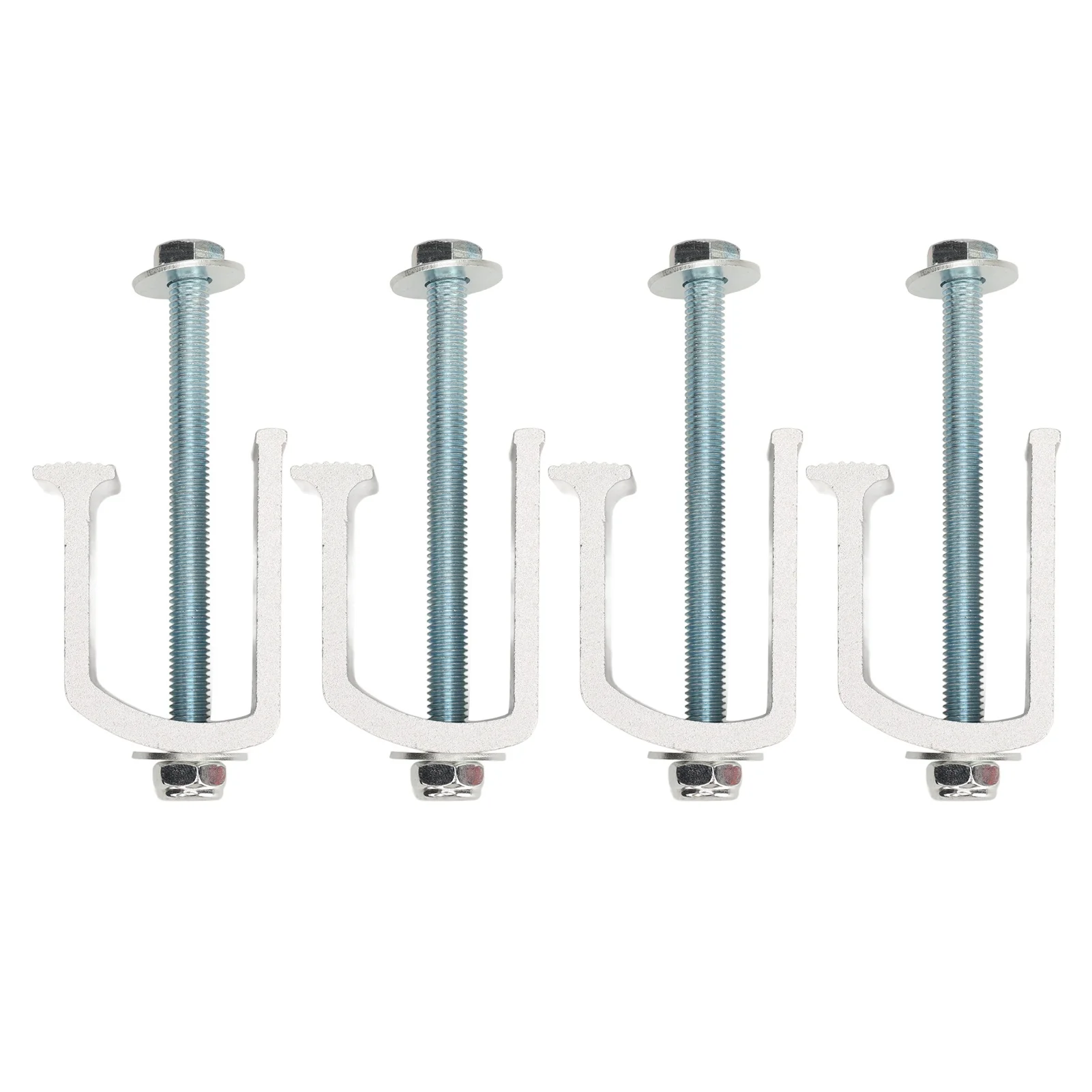 4 Sets Truck Tool Box Clamp Rust Proof Aluminum Long Durability Tie Down Clamp for Vehicles Silver